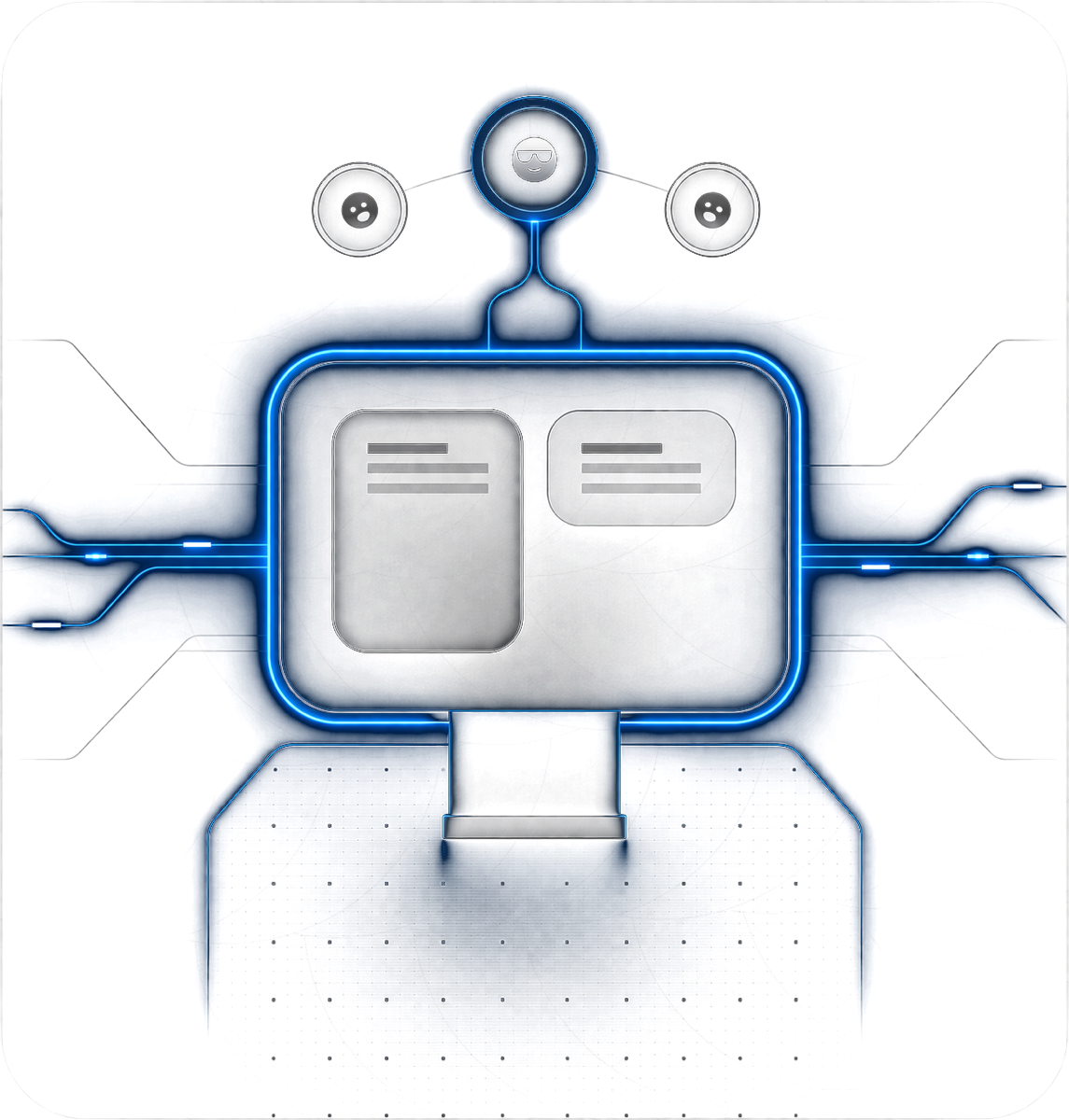 Self-managed platform, centralized control panel with connected nodes